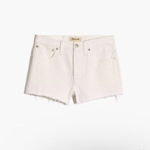 NWT Madewell Relaxed Denim Shorts in Tile White Women's Mid Rise Jean Shorts 29